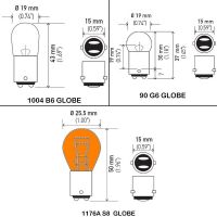 Hella BA15d Base Miniature Incandescent Bulbs